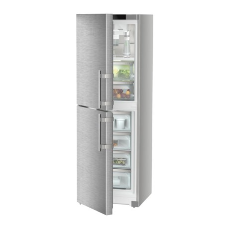 Combina frigorifica Liebherr SBNsdd 526i Prime, BioFresh si NoFrost, 60 cm, 313 l, SmartDeviceBox integrat, IceMaker, Sertar Meat & Dairy, Clasa D, SmartSteel